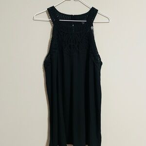 Torrid Black Crochet Halter Top Tank 2